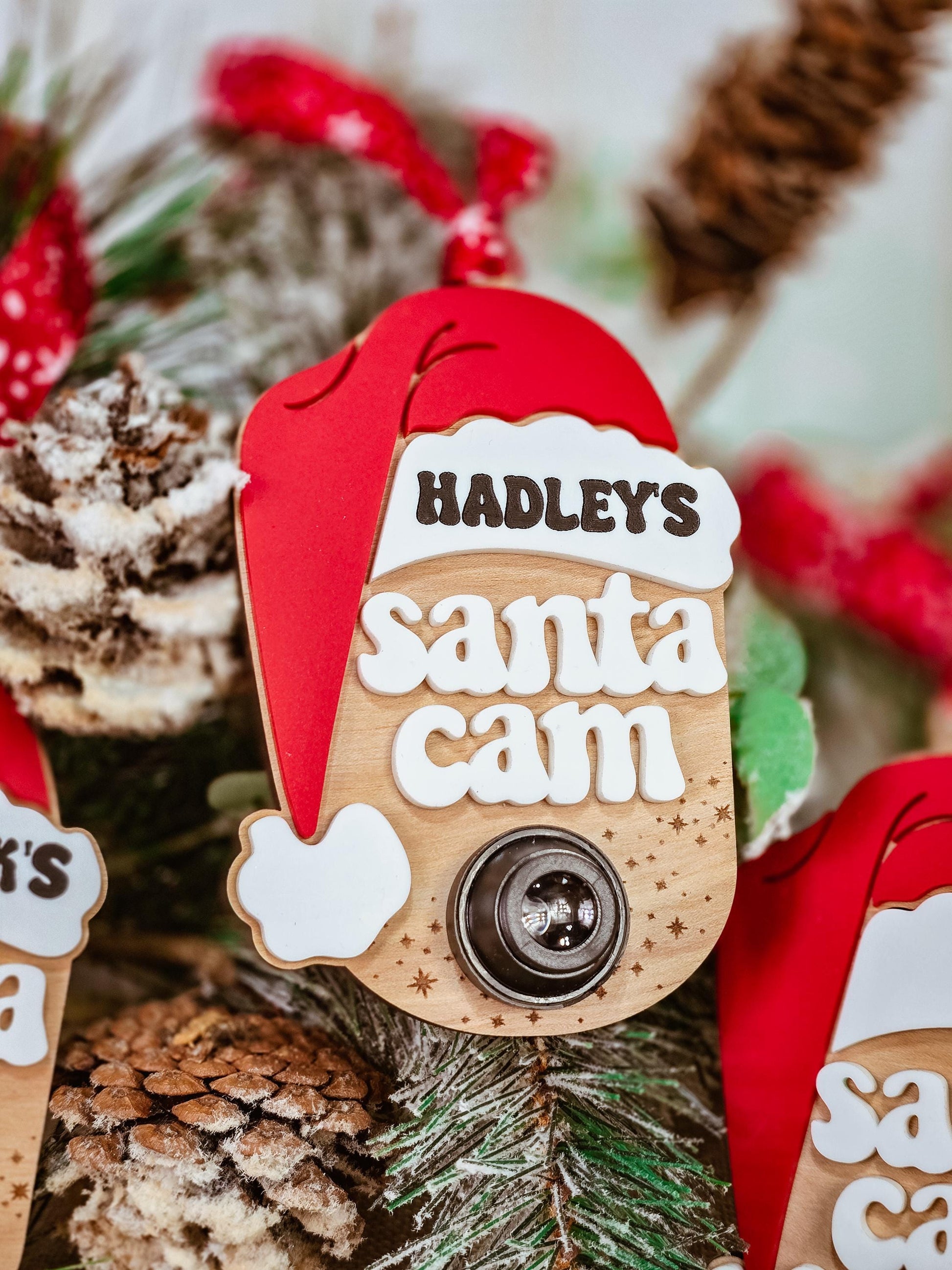 Santa Cam Ornament, Kids Santa Ornament, Santa Surveillance Camera, Magic Santa Cam for Kids, Good Behavior Santa Cam, Santa Ornament