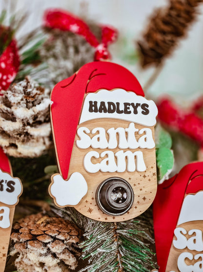 Santa Cam Ornament, Kids Santa Ornament, Santa Surveillance Camera, Magic Santa Cam for Kids, Good Behavior Santa Cam, Santa Ornament