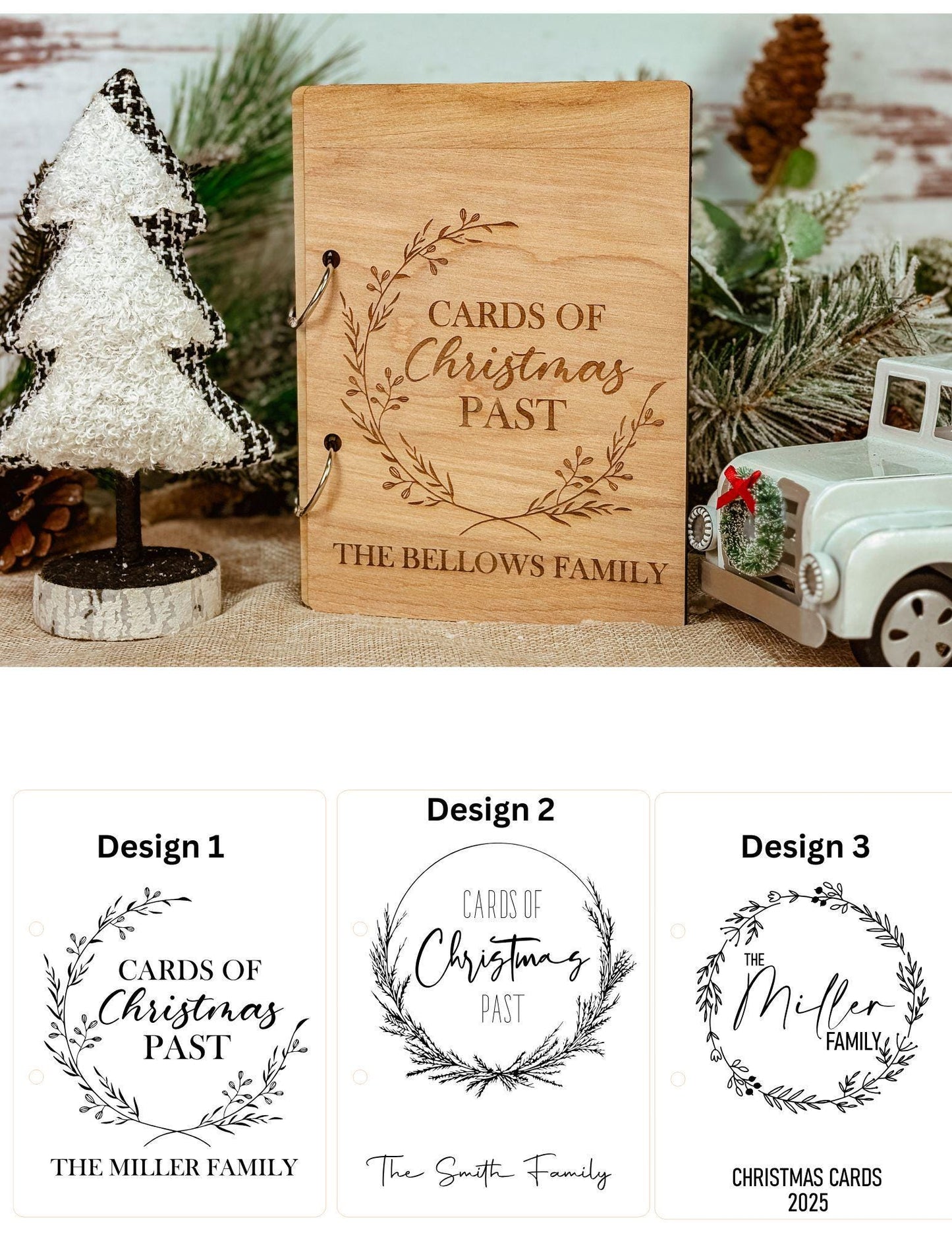 Christmas Cars Keeper, Holiday Card Album, Card Saver, Christmas Card Keepsake Album, Cards of Christmas Past, Card Storage Gift