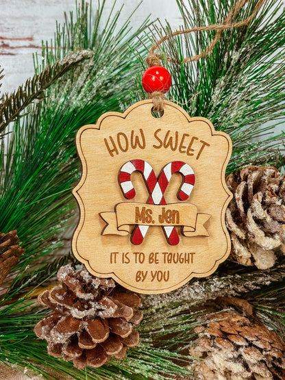 Teacher Ornament, Christmas Gift for Teacher, Classroom Holiday Gift, Teachers Personalized Ornament, Teacher AID ornament, School Ornament