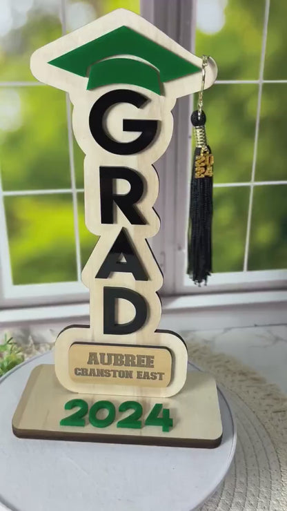 Graduation Tassel Stand, High School Grad Tassel Holder, Class of 2024, Graduation Gift, Graduation Keepsake, Tassel Hanger