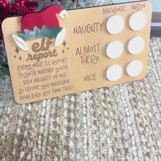 Elf Message Board, Elf Report, Welcome Back Elf Gift, Behavior Chart for Kids, Elf Kit for Kids, Elf Arrival, Naughty or Nice Elf Report