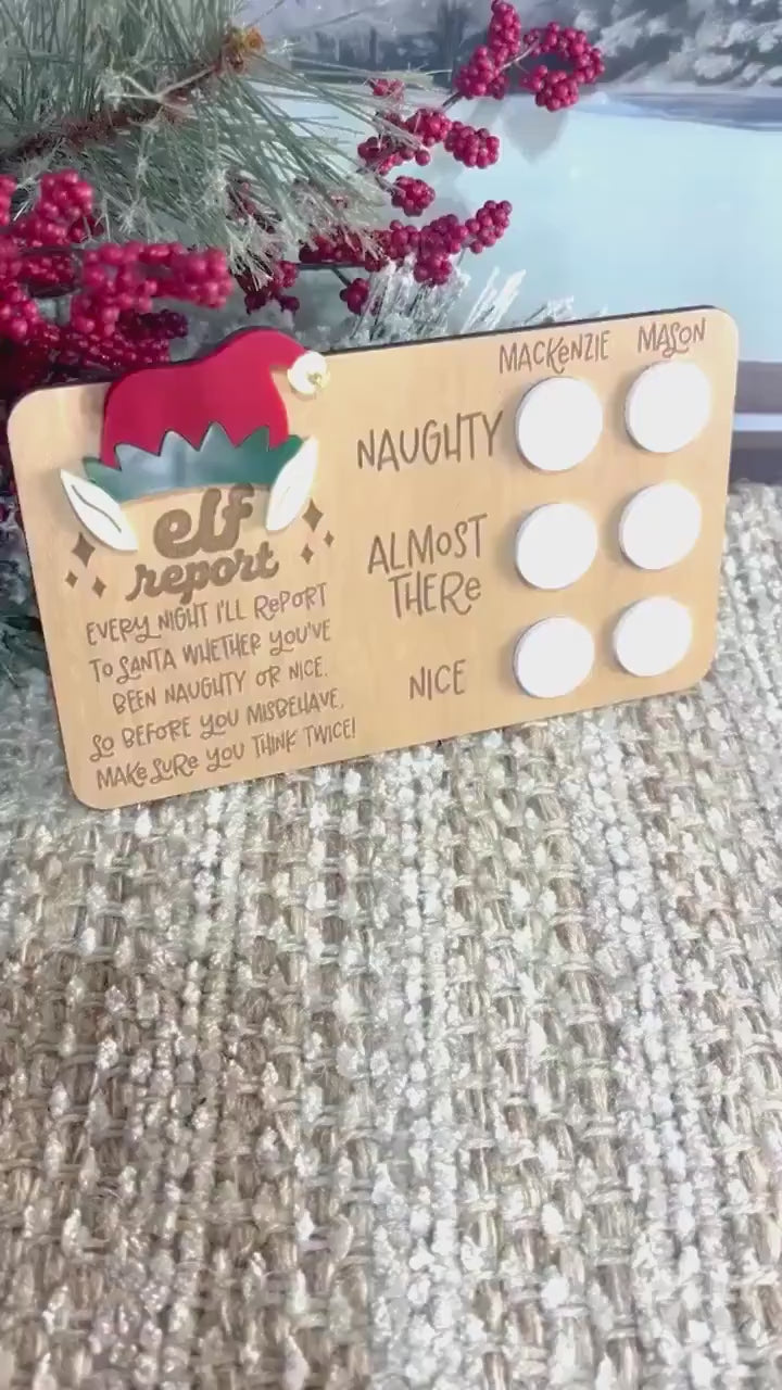 Elf Message Board, Elf Report, Welcome Back Elf Gift, Behavior Chart for Kids, Elf Kit for Kids, Elf Arrival, Naughty or Nice Elf Report