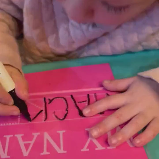 Name Tracing Practice Board, Dry Erase School Tool, Name Learning Board