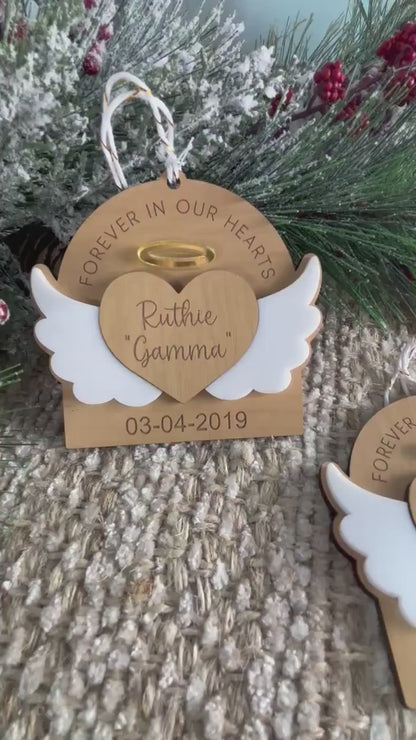 Forever In Our Hearts Ornament, Memorial Ornament, Bereavement Ornament, Loved one ornament, In Memory of Christmas Ornament