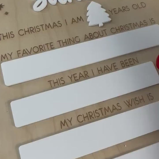 Dear Santa Dry Erase Christmas Board Sign